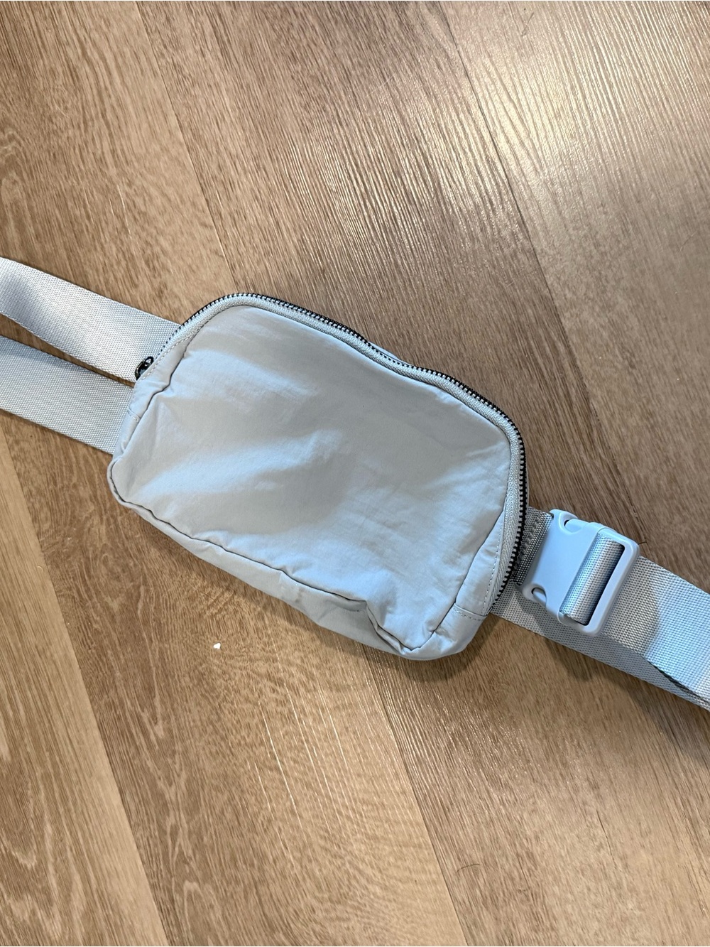 Neutral Light Gray Women’s Crossbody Belt Bag